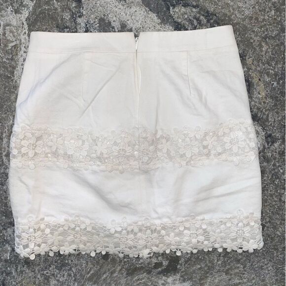 J.Crew Womens Cotton Daisy Lace Mini Skirt White Size 2 - Picture 6 of 11
